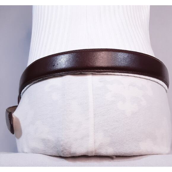 Kenneth Cole Mens Belt 38 Waist Darkest Brown Genuine Leather - Picture 2 of 14